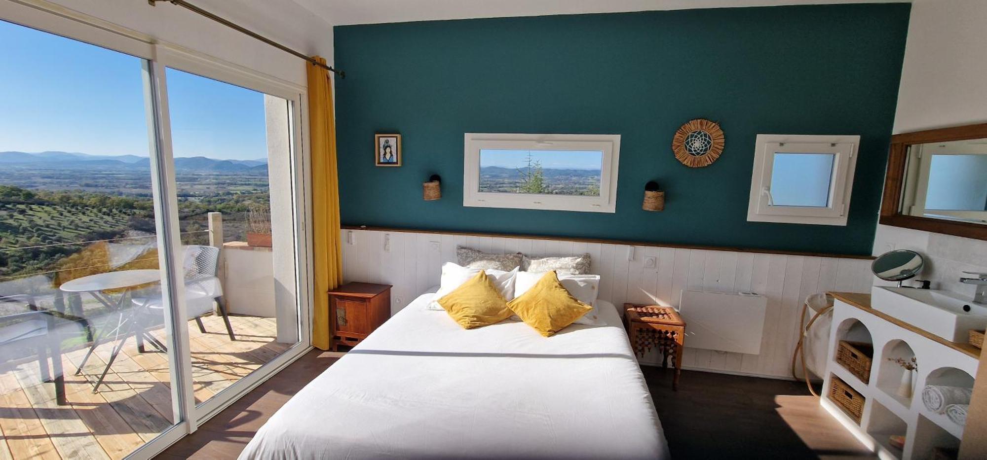 Reve D'Escapade Chambre Avec Vue Sublime Sur Les Cevennes Ardechoises Barjac  Extérieur photo
